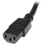 StarTech.com 3ft (1m) Power Extension Cord C14 to C13 10A 125V 18AWG Computer Power Cord Extension Power Supply Extension Cable