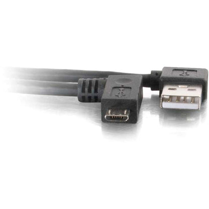 C2G 3m USB A to Micro-USB B Cable with Right Angeled Connectors-USB 2.0 10ft