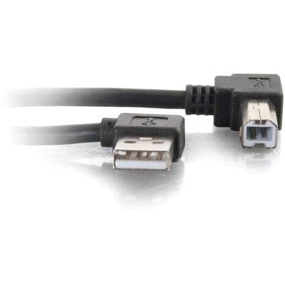 C2G 3m USB 2.0 Right Angle A/B Cable - Black (9.8ft)