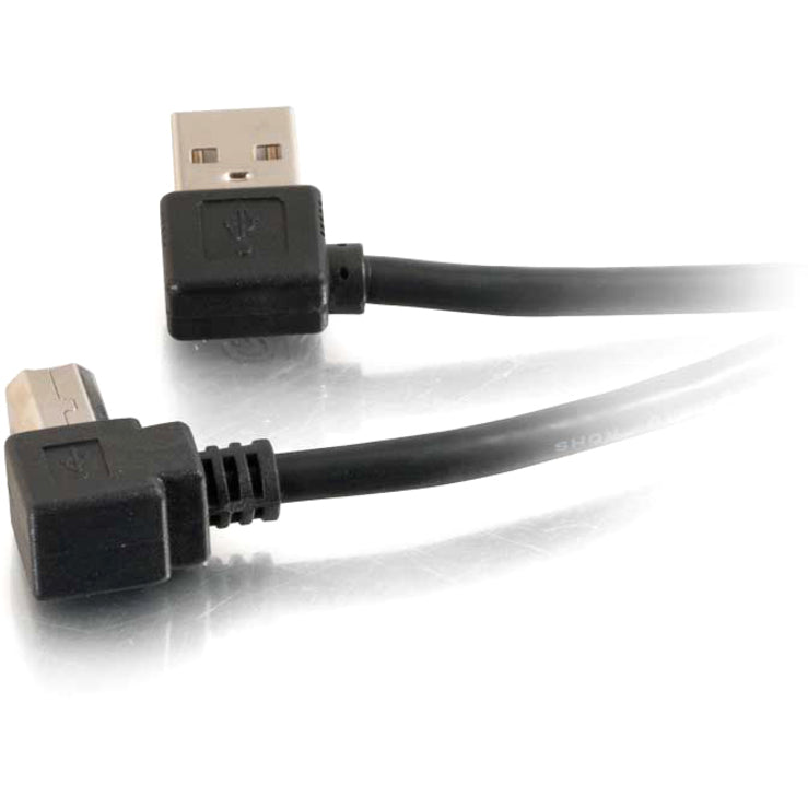 C2G 3m USB 2.0 Right Angle A/B Cable - Black (9.8ft)