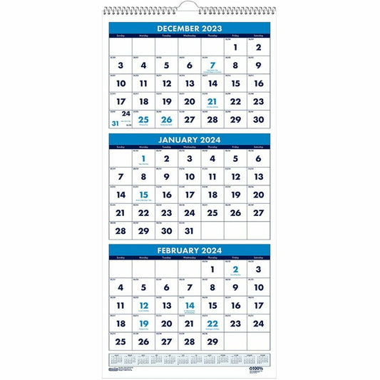 House of Doolittle 3-month Vertical 17" Wall Calendar