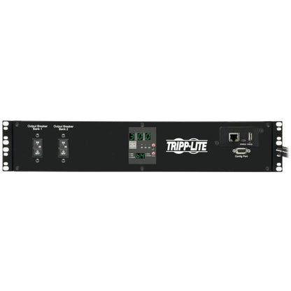 Tripp Lite PDU Switched ATS 208V 30A 16 C13; 2 C19; 1 L6-30R Horizontal 2U TAA