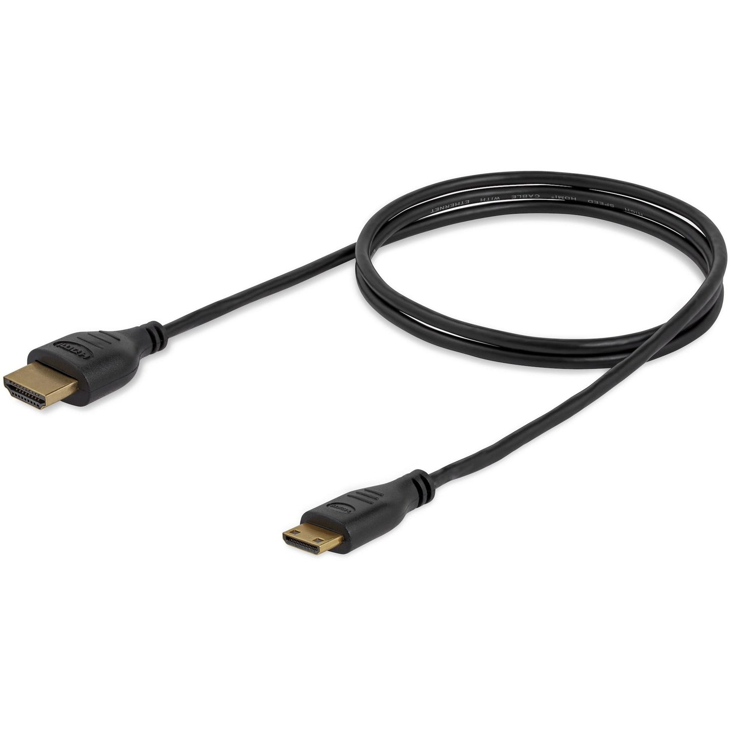 StarTech.com 3ft Mini HDMI to HDMI Cable with Ethernet 4K 30Hz High Speed Slim Mini HDMI 1.4 (Type-C) Device to HDMI Adapter Cable/Cord