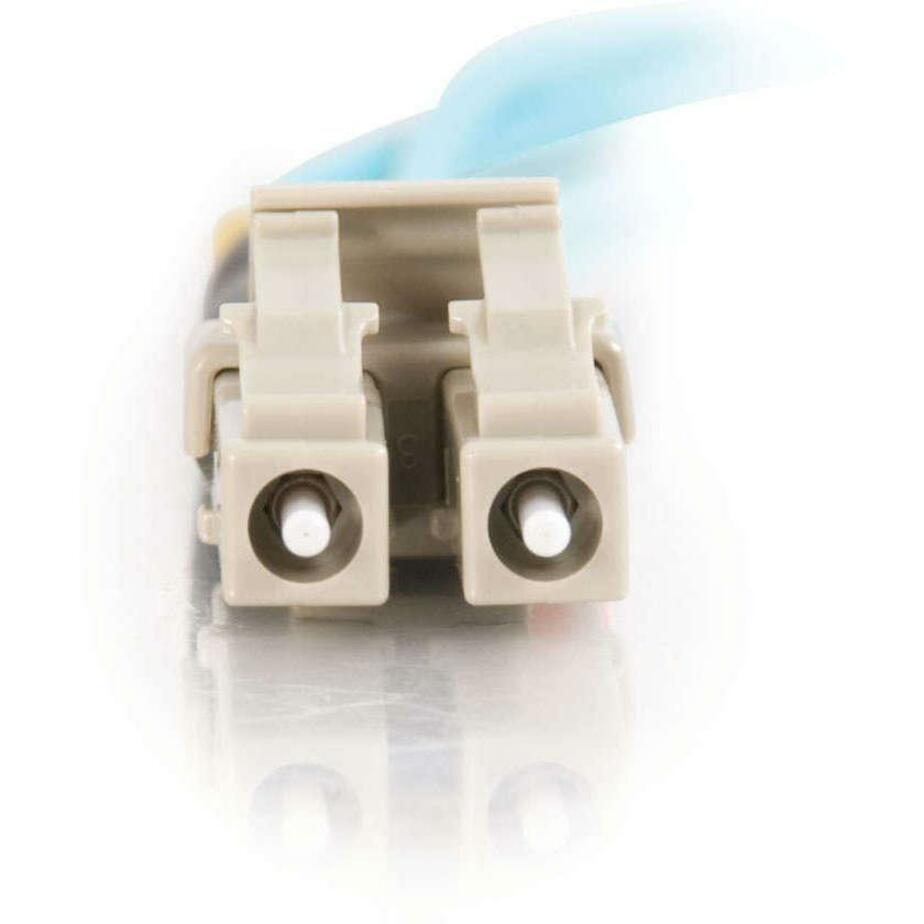 C2G 1m LC-LC 10Gb 50/125 OM3 Duplex Multimode Fiber Optic Cable (TAA Compliant) - Aqua