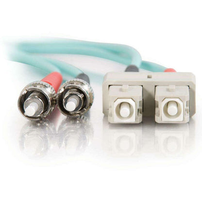 C2G-1m SC-ST 10Gb 50/125 OM3 Duplex Multimode Fiber Optic Cable (TAA Compliant) - Aqua