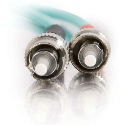 C2G-1m ST-ST 10Gb 50/125 OM3 Duplex Multimode Fiber Optic Cable (TAA Compliant) - Aqua
