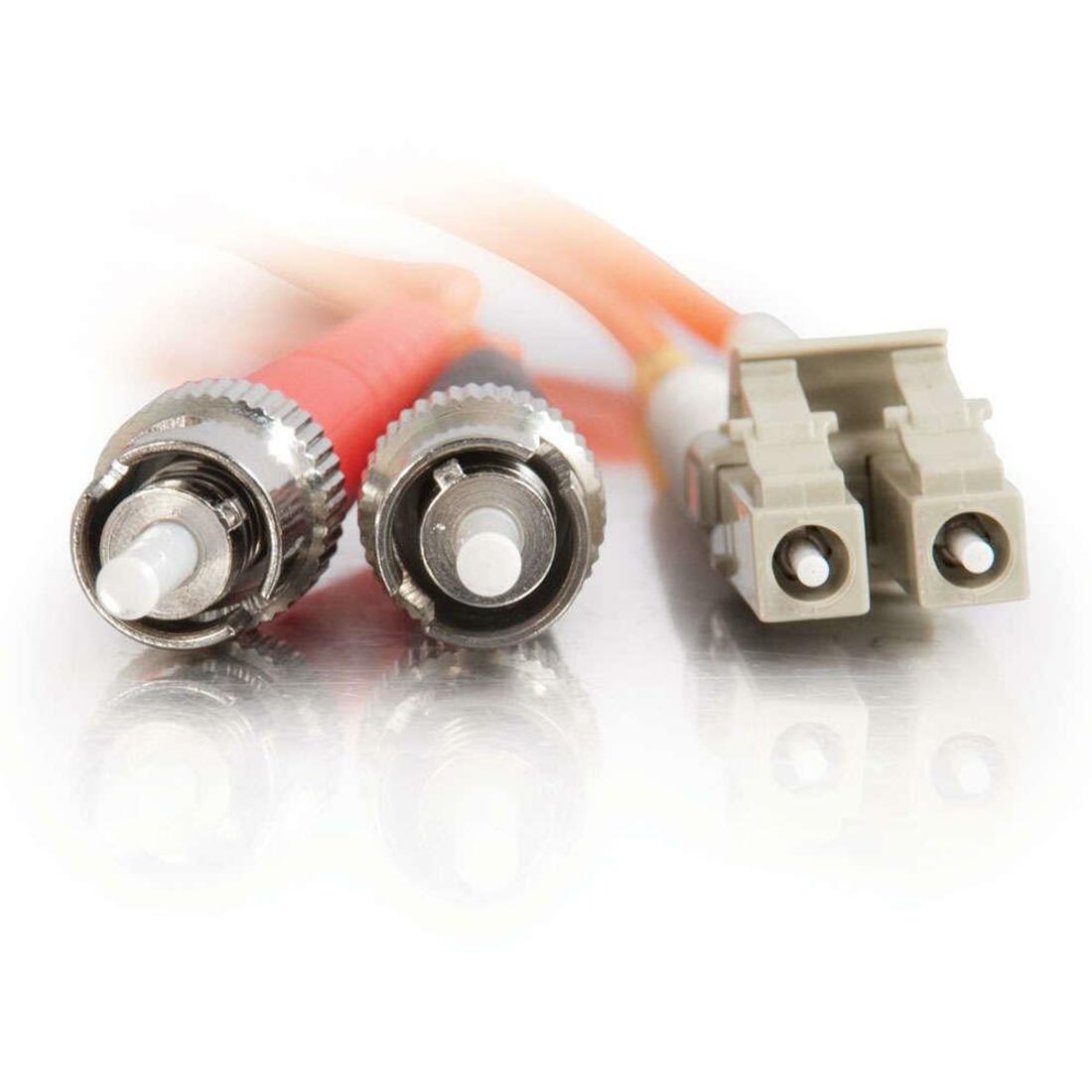 C2G-1m LC-ST 62.5/125 OM1 Duplex Multimode Fiber Optic Cable (TAA Compliant) - Orange
