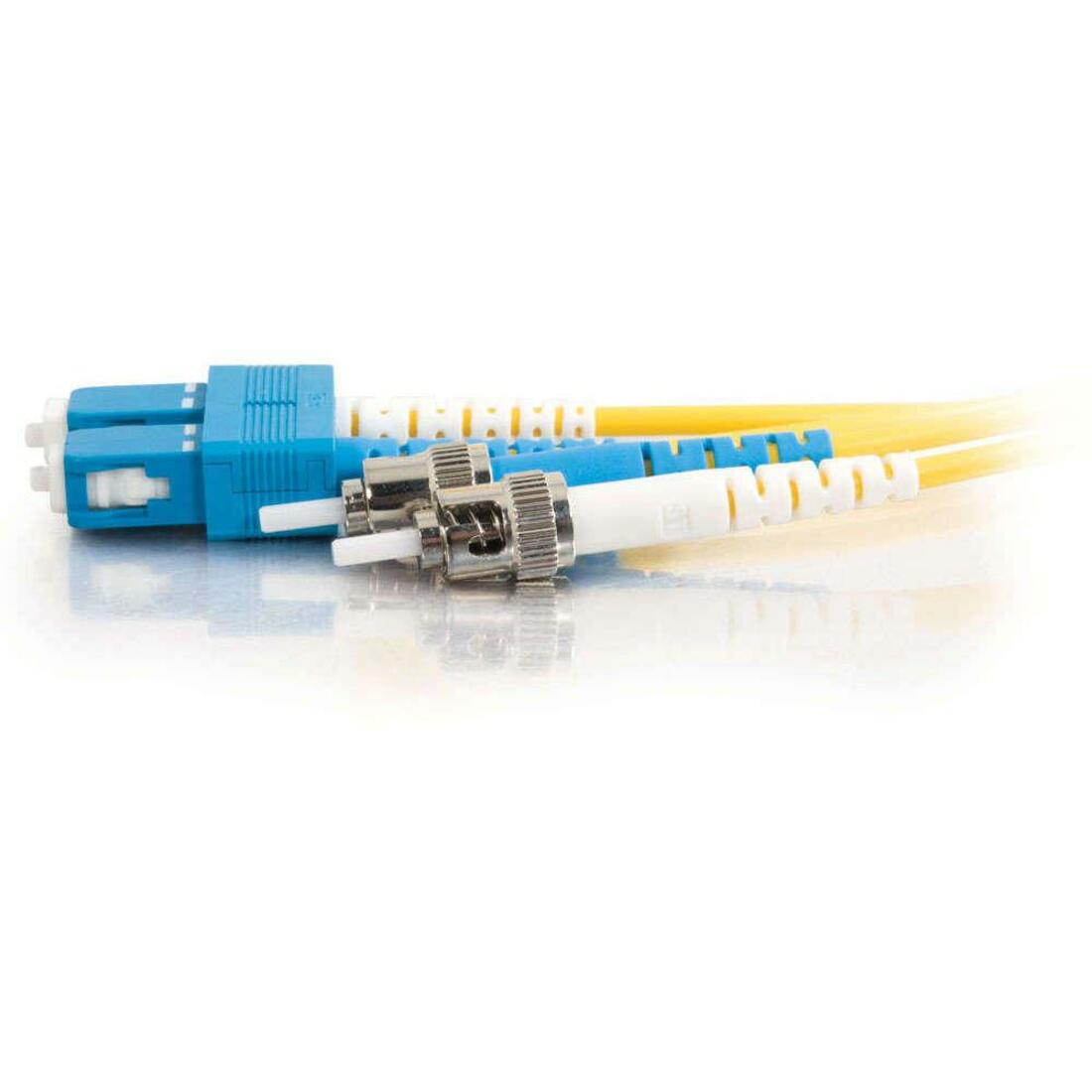 C2G-5m SC-ST 9/125 OS1 Duplex Singlemode Fiber Optic Cable (TAA Compliant) - Yellow