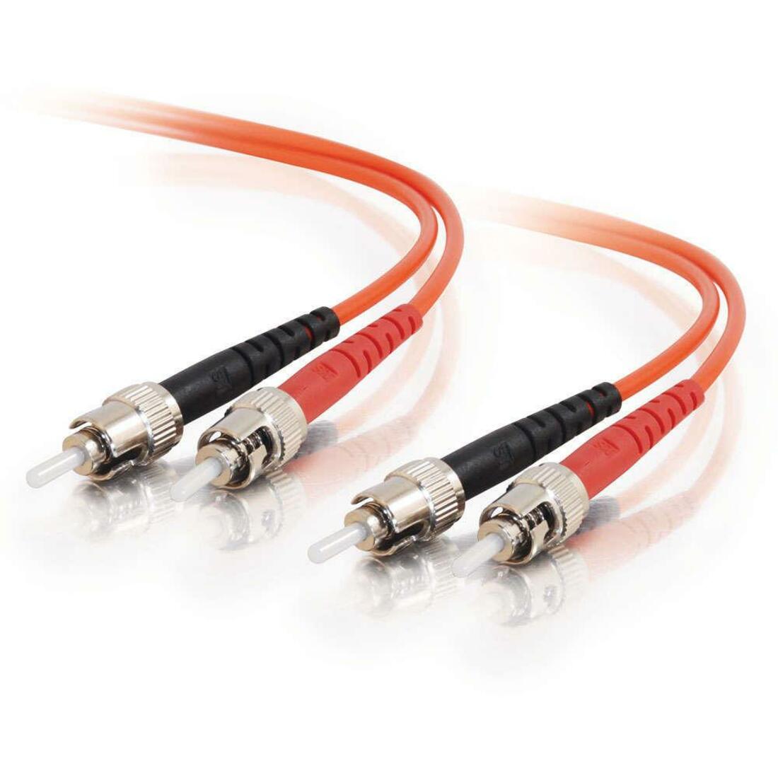 C2G-20m ST-ST 62.5/125 OM1 Duplex Multimode Fiber Optic Cable (TAA Compliant) - Orange