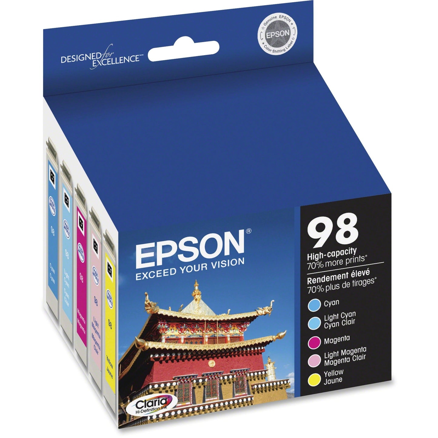 Epson Claria T098920 Original Inkjet Ink Cartridge - Cyan Magenta Yellow Light Cyan Light Magenta - 1 / Pack