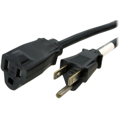 StarTech.com 6ft (1.8m) Heavy Duty Extension Cord NEMA5-15R to NEMA5-15P Black Extension Cord 15A 125V 14AWG Heavy Gauge Power Cable