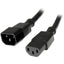 StarTech.com 10ft (3m) Heavy Duty Extension Cord IEC C14 to IEC C13 Black Extension Cord 15A 125V 14AWG Heavy Gauge Power Cable