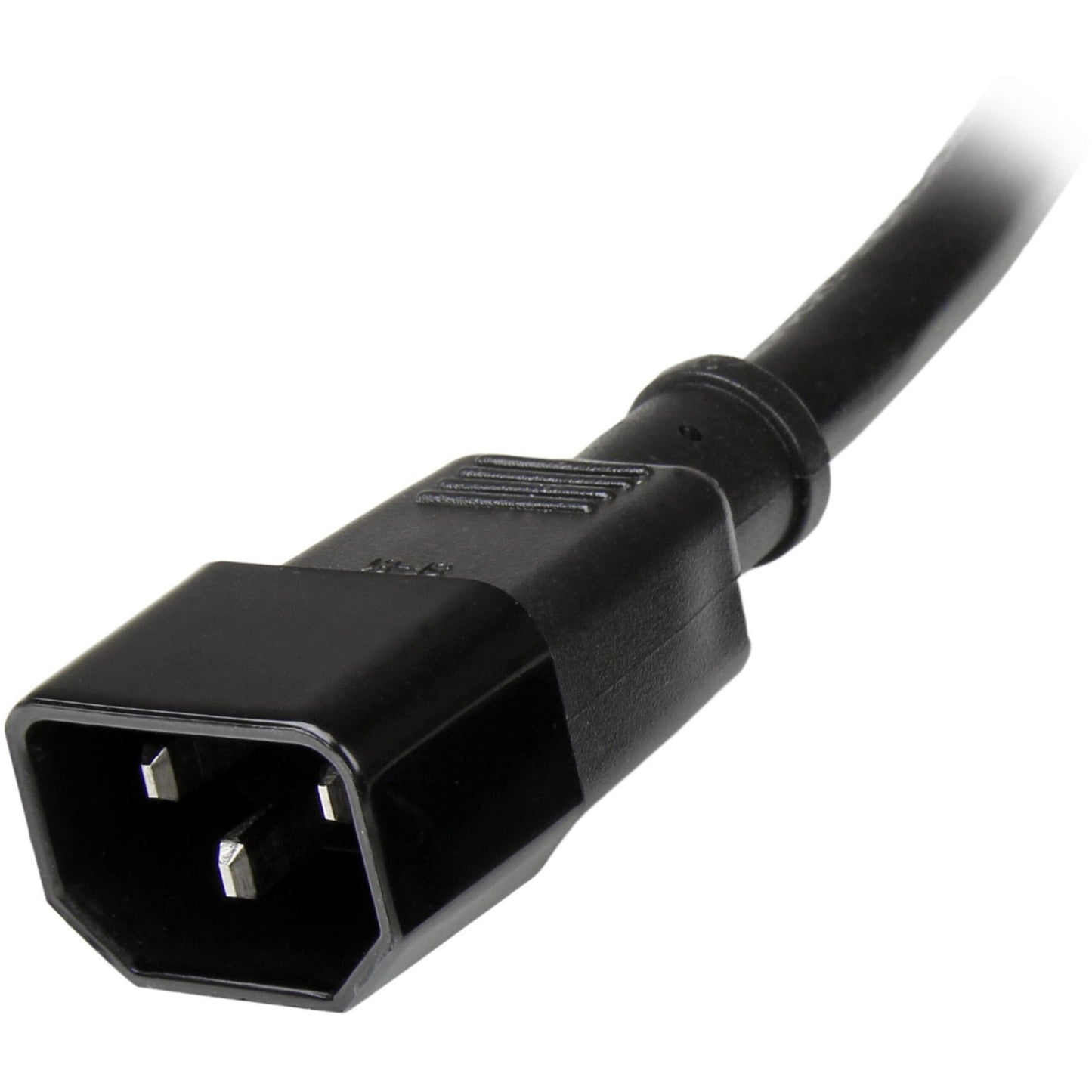 StarTech.com 6ft (1.8m) Heavy Duty Extension Cord IEC C14 to IEC C13 Black Extension Cord 15A 125V 14AWG Heavy Gauge Power Cable