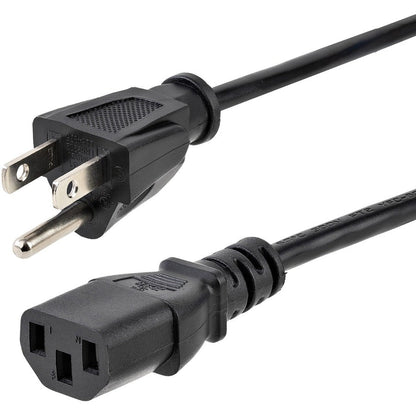 StarTech.com 10ft (3m) Heavy Duty Power Cord NEMA 5-15P to C13 15A 125V 14AWG Replacement AC Computer Power Cord PC Power Supply Cable