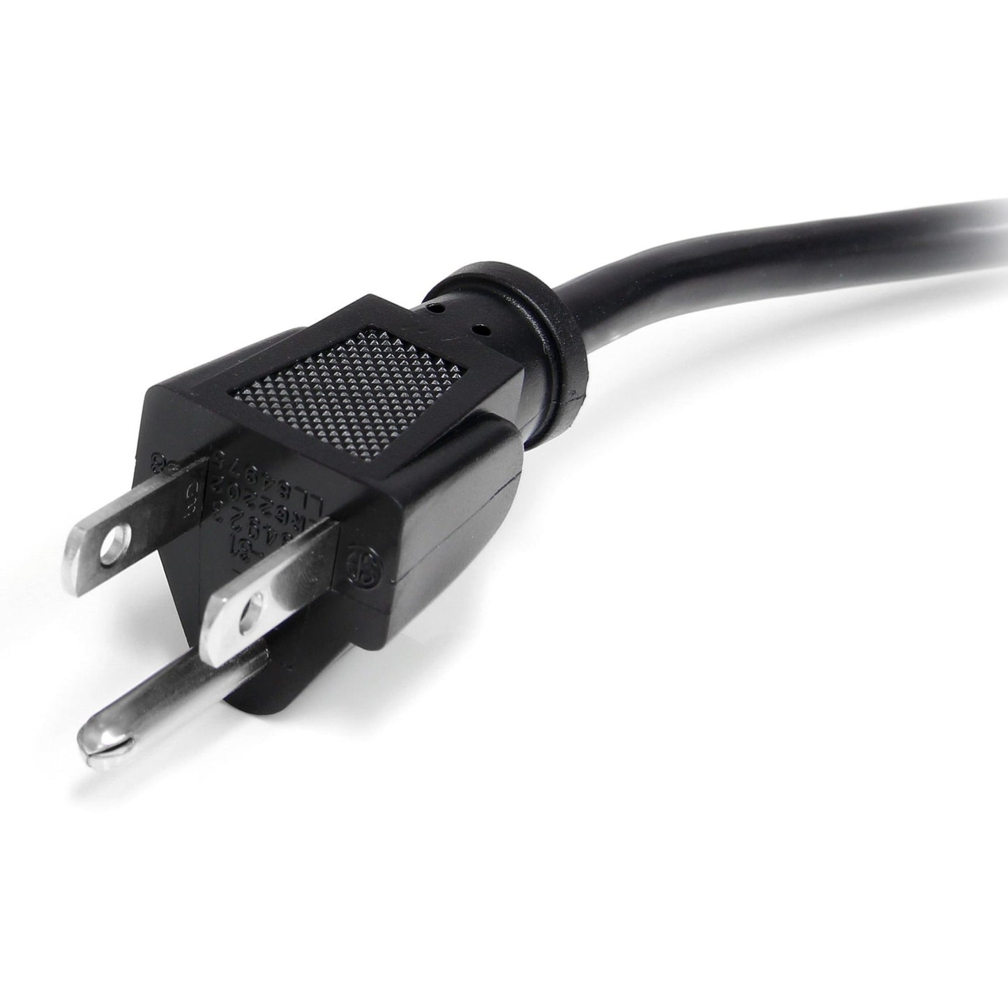 StarTech.com 20ft (6m) Computer Power Cord NEMA 5-15P to C13 10A 125V 18AWG Black Replacement AC PC Power Cord TV/Monitor Power Cable