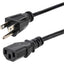 StarTech.com 25ft(7.6m) Computer Power Cord NEMA 5-15P to C13 10A 125V 18AWG Black Replacement AC PC Power Cord TV/Monitor Power Cable