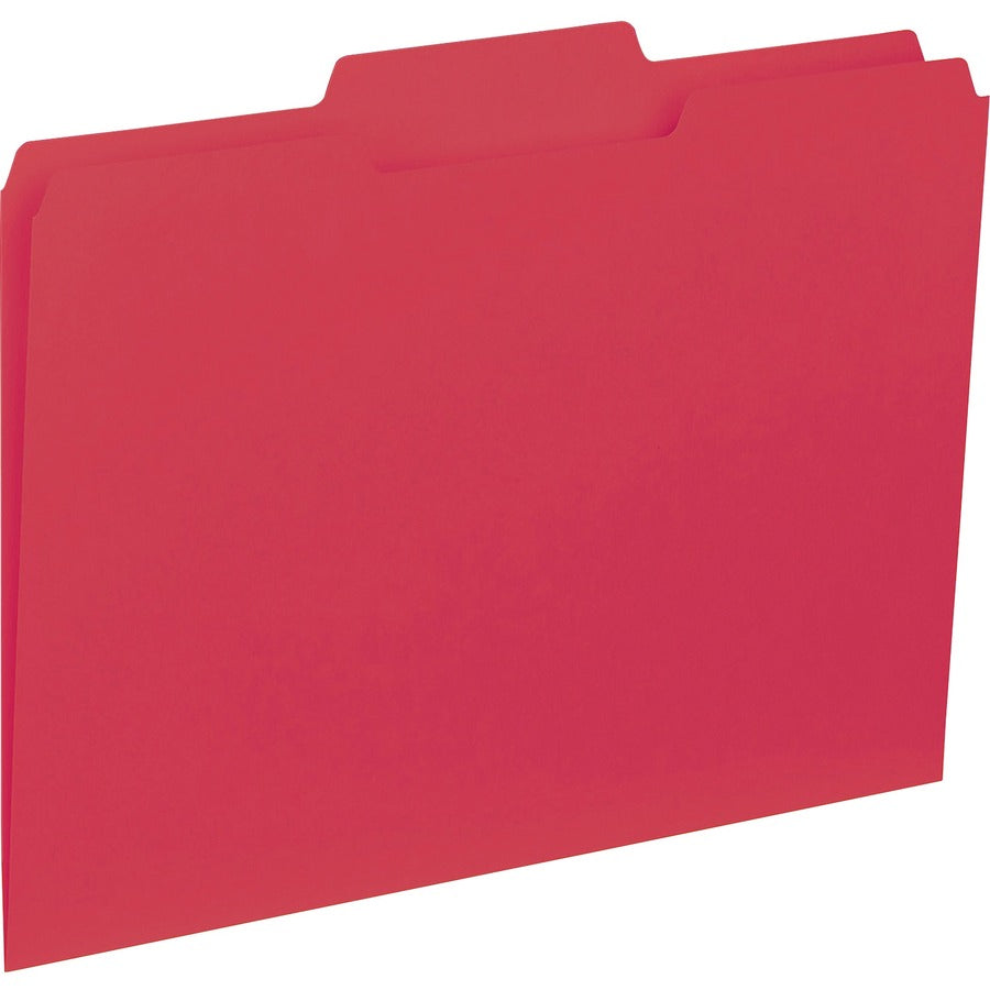 Business Source 1/3 Tab Cut Letter Recycled Top Tab File Folder