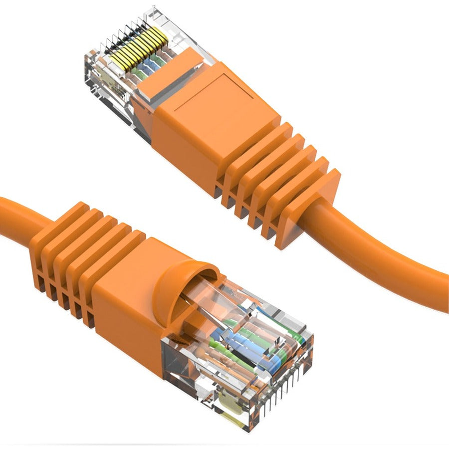 1FT CAT6 ORANGE MOLDED BOOT    