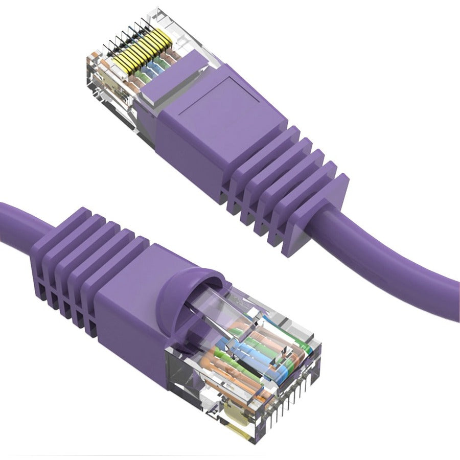 1FT CAT6 PURPLE MOLDED BOOT    