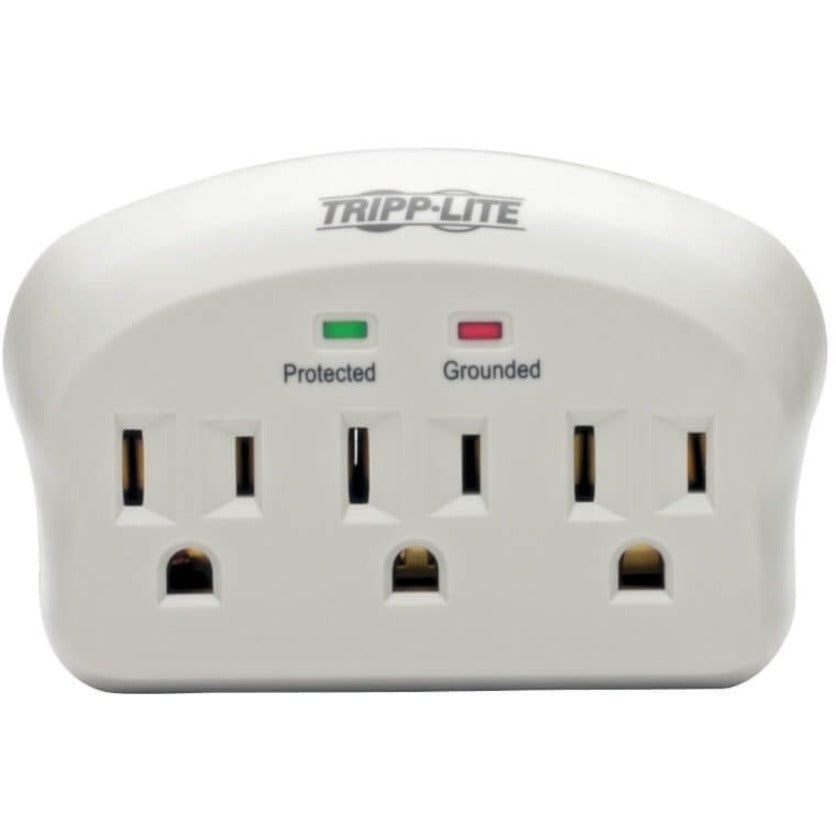 Tripp Lite Protect It! 3-Outlet Surge Protector Direct Plug-In 660 Joules 2 Diagnostic LEDs