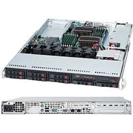 BLACK 1U SC113 WI/O CHASSIS W/ 