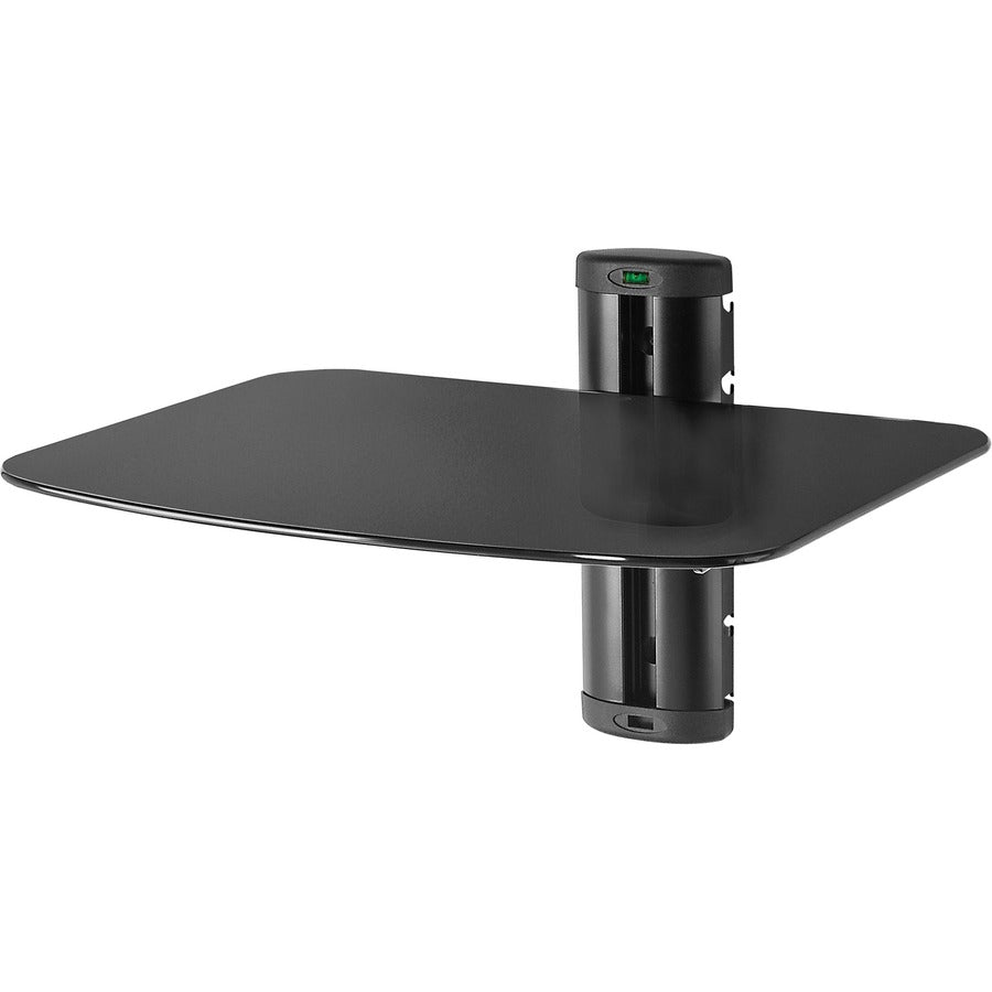SINGLE AV WALL SHELF WITH GLASS