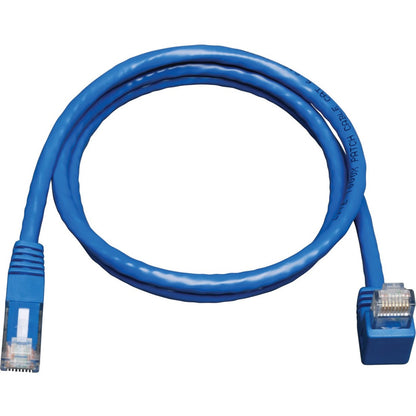 Tripp Lite Down-Angle Cat6 Gigabit Molded UTP Ethernet Cable (RJ45 Right-Angle Down M to RJ45 M) Blue 5 ft. (1.52 m)