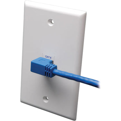 Tripp Lite Right-Angle Cat6 Gigabit Molded UTP Ethernet Cable (RJ45 Right-Angle M to RJ45 M) Blue 5 ft. (1.52 m)