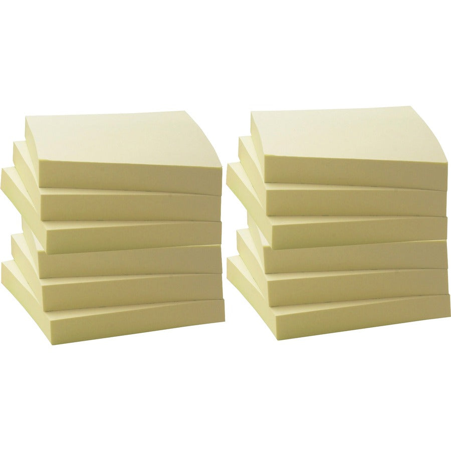 Business Source Yellow Adhesive Notes