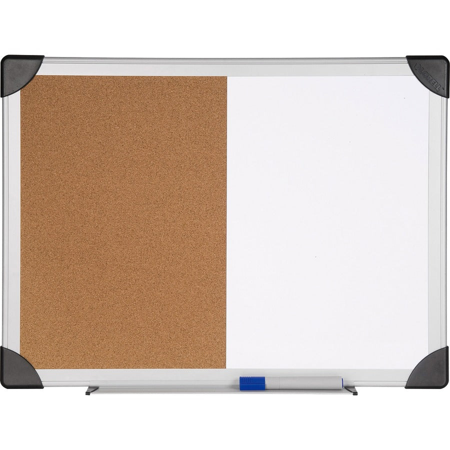 Lorell Dry Erase Aluminum Frame Cork Combo Boards