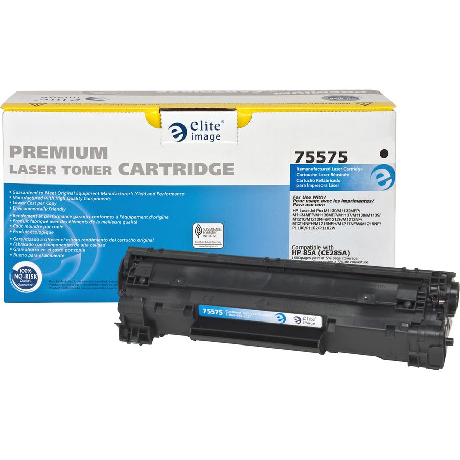 Elite Image Remanufactured Laser Toner Cartridge - Alternative for HP 85A (CE285A) - Black - 1 Each