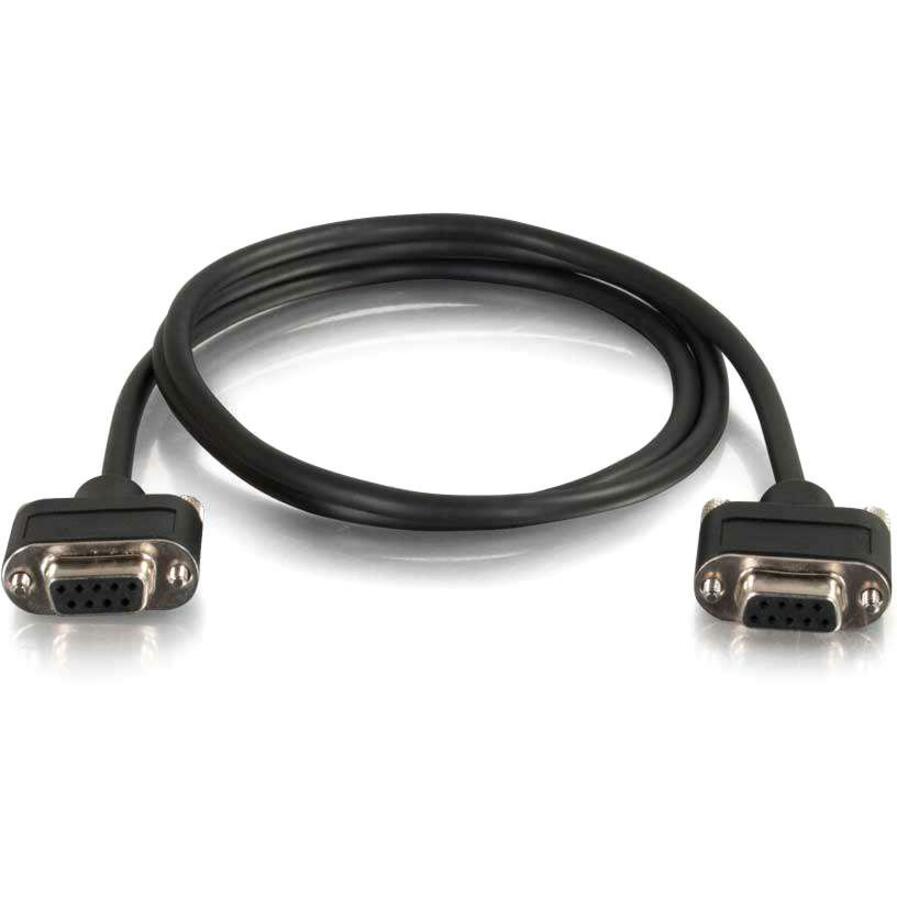 C2G 75ft Serial RS232 DB9 Cable with Low Profile Connectors F/F - In-Wall CMG-Rated