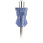 C2G 2ft 16 AWG Hospital Grade Power Cord (NEMA 5-15P to IEC320C13R) - Gray with Clear Connectors