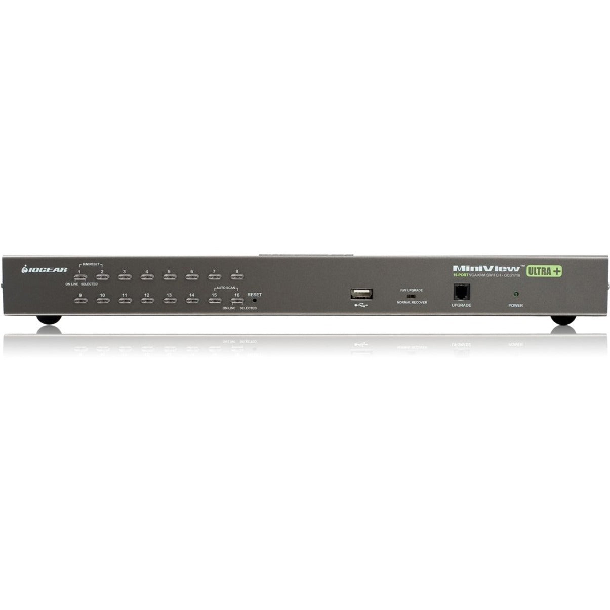 IOGEAR 16-Port USB PS/2 Combo KVM Switch with USB KVM Cables