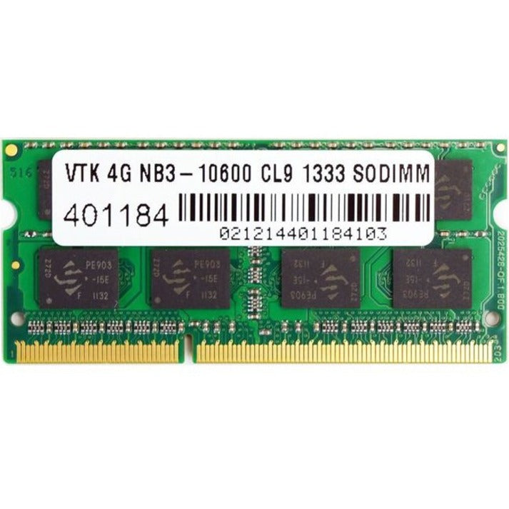 VisionTek 4GB DDR3 1333 MHz (PC3-10600) CL9 SODIMM - Notebook