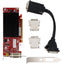 VisionTek Radeon 6350 SFF 1GB DDR3 3M DMS59 (2x DVI-I miniDP) w/ 2x DVI-I to VGA Adapter