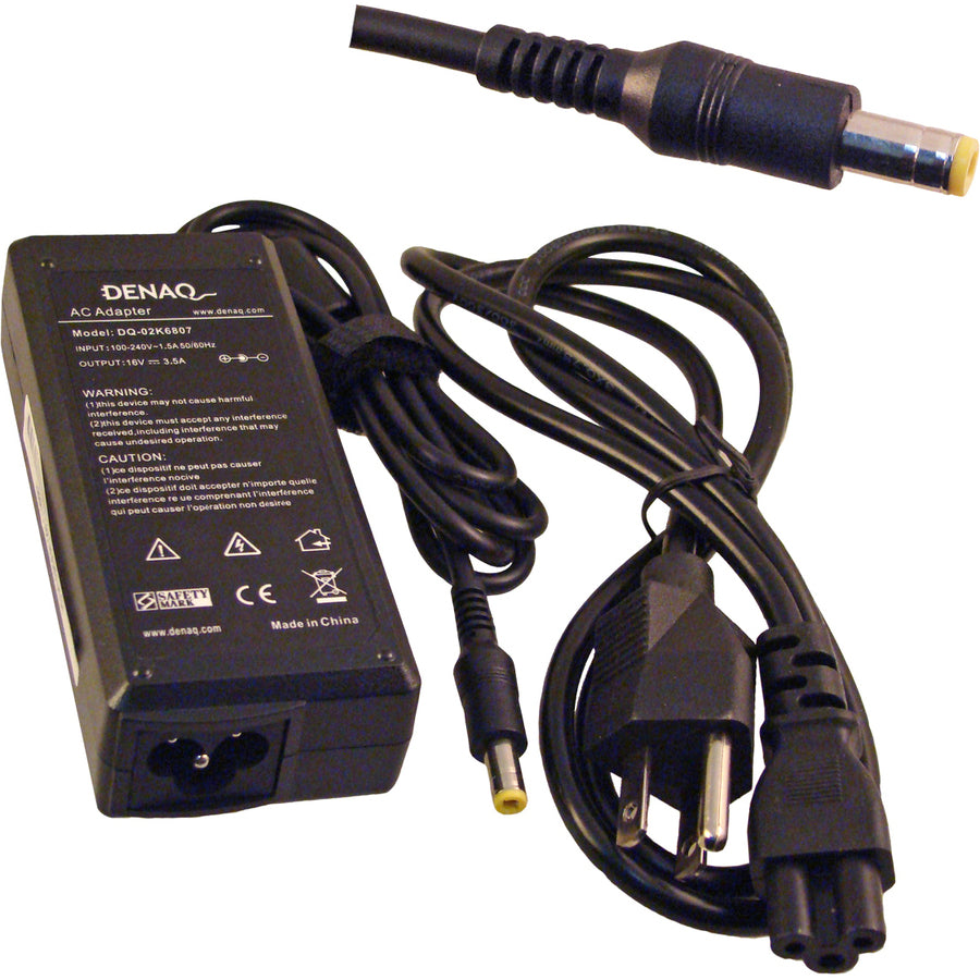 DENAQ 16V 3.5A 5.5mm-2.5mm AC Adapter for IBM ThinkPad Series Laptops