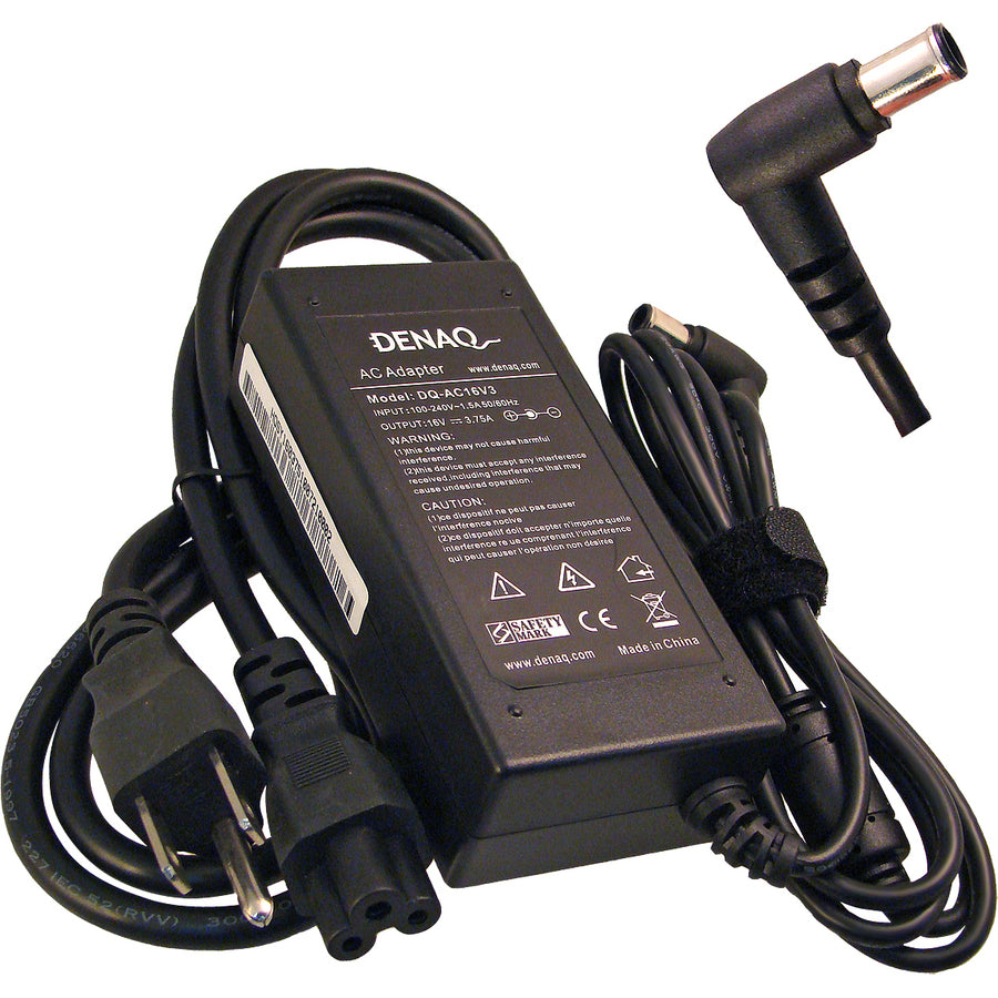 DENAQ 16V 3.75A 6.0mm-4.4mm AC Adapter for SONY PCG Series Laptops