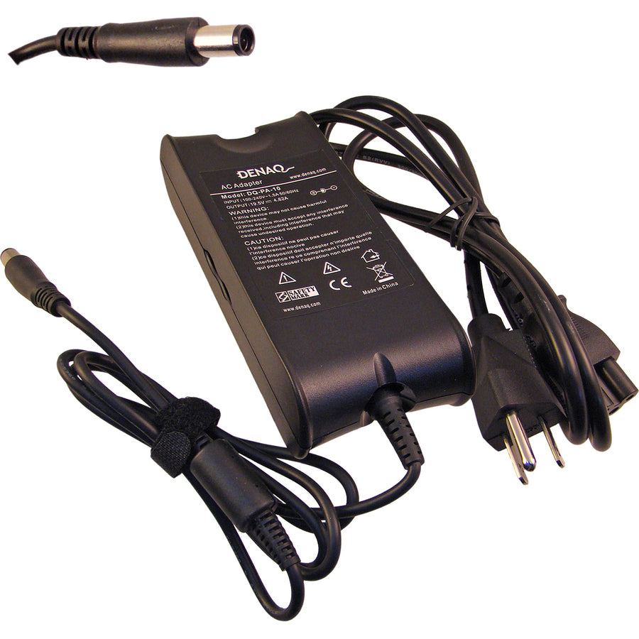 DENAQ 19.5V 4.62A 7.4mm-5.0mm AC Adapter for DELL Inspiron Latitude Precision Studio Vostro & XPS Series Laptops