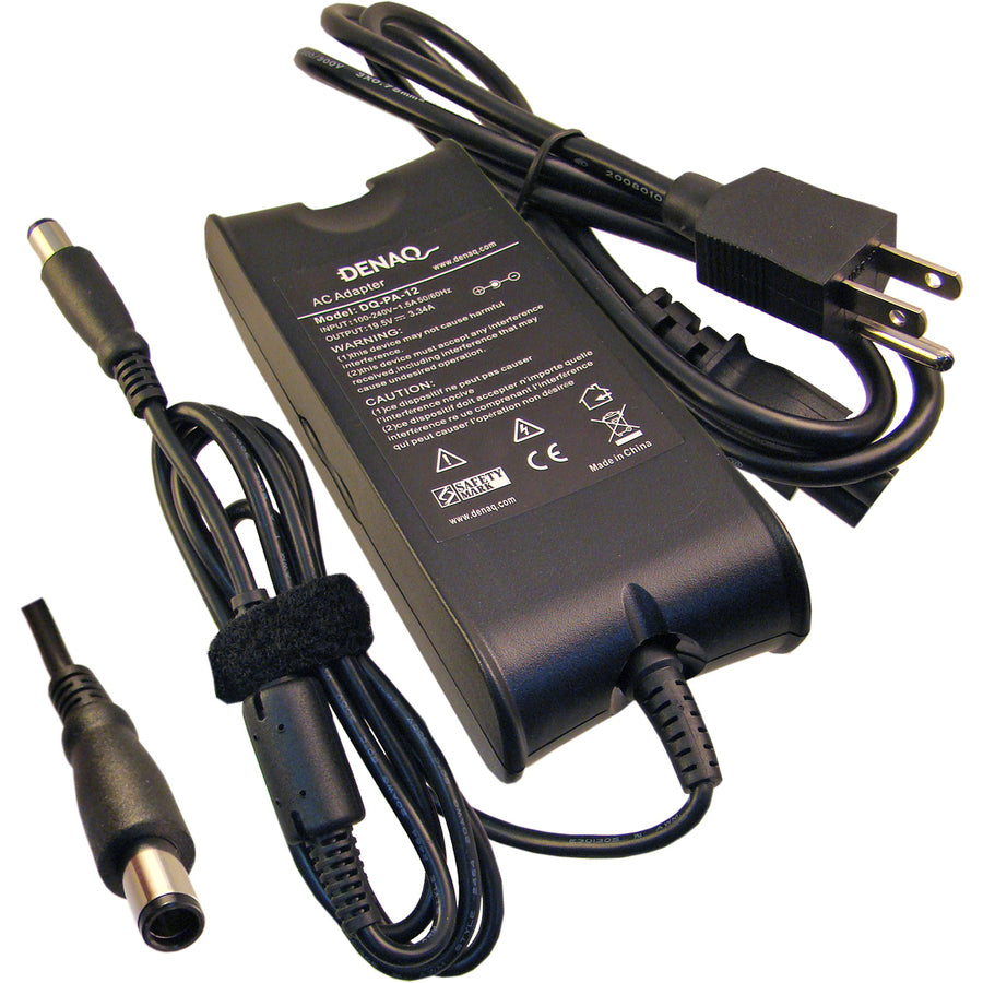 DENAQ 19.5V 3.34A 7.4mm-5.0mm AC Adapter for DELL Inspiron Latitude Precision Studio Vostro & XPS Series Laptops