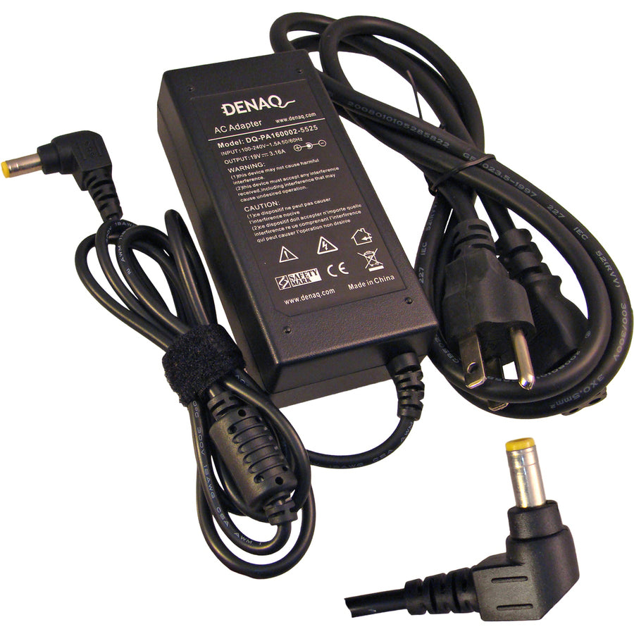 DENAQ 19V 3.16A 5.5mm-2.5mm AC Adapter for ACER TravelMate Series Laptops