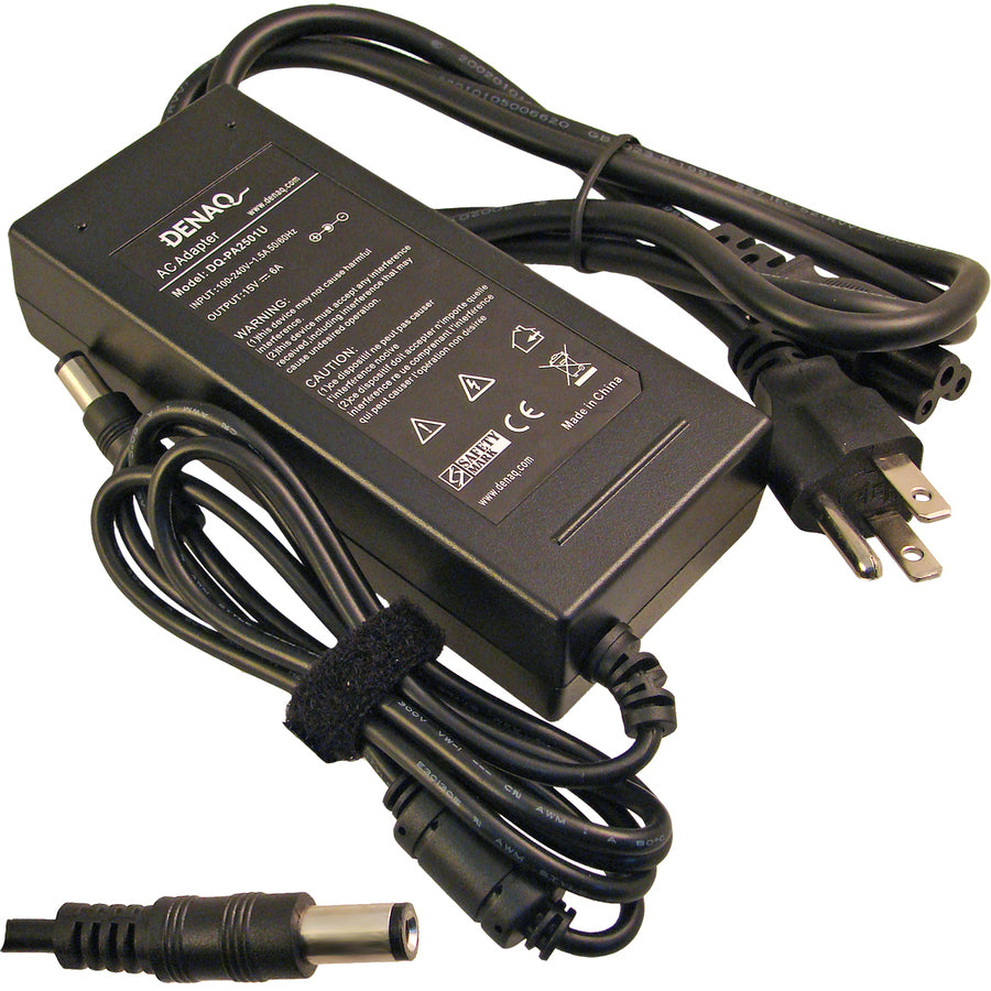 DENAQ 15V 6A 6.0mm-3.0mm AC Adapter for TOSHIBA Tecra Satellite Satellite Pro & Portege Series Laptops