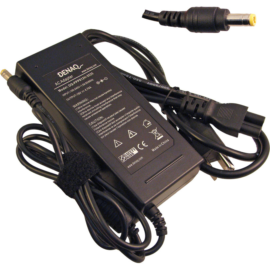 DENAQ 19V 4.74A 5.5mm-2.5mm AC Adapter for HP/Compaq Business Notebook Series Laptops