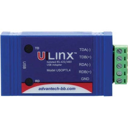 USB to Isolated 422/485 w/Plug Terminal Block and LEDs - B+B SmartWorx