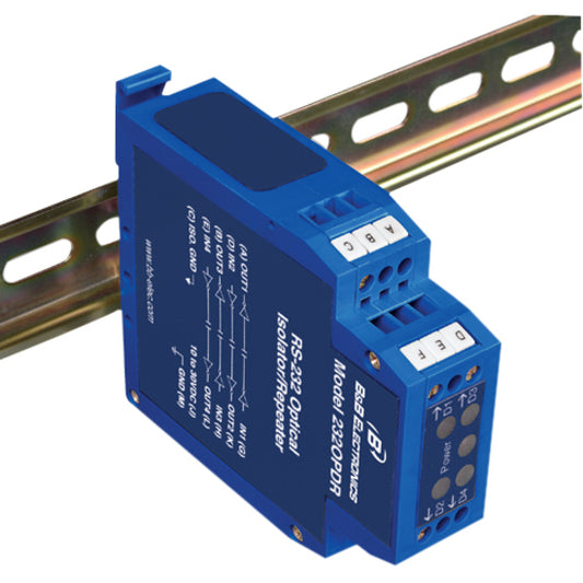 B+B SmartWorx RS-232 Isolated Repeater DIN Rail