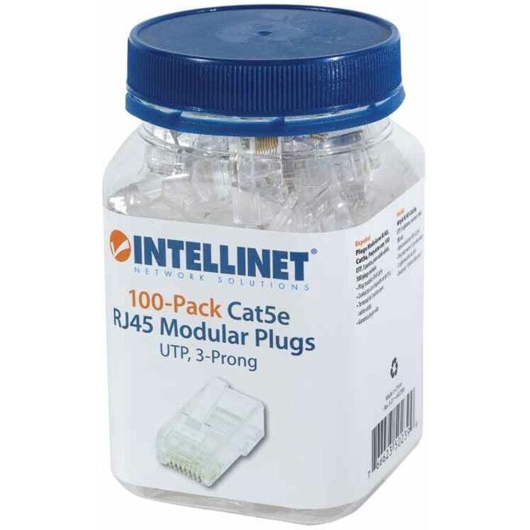 Intellinet 100 Cat5e RJ45 Modular Plugs in Jar