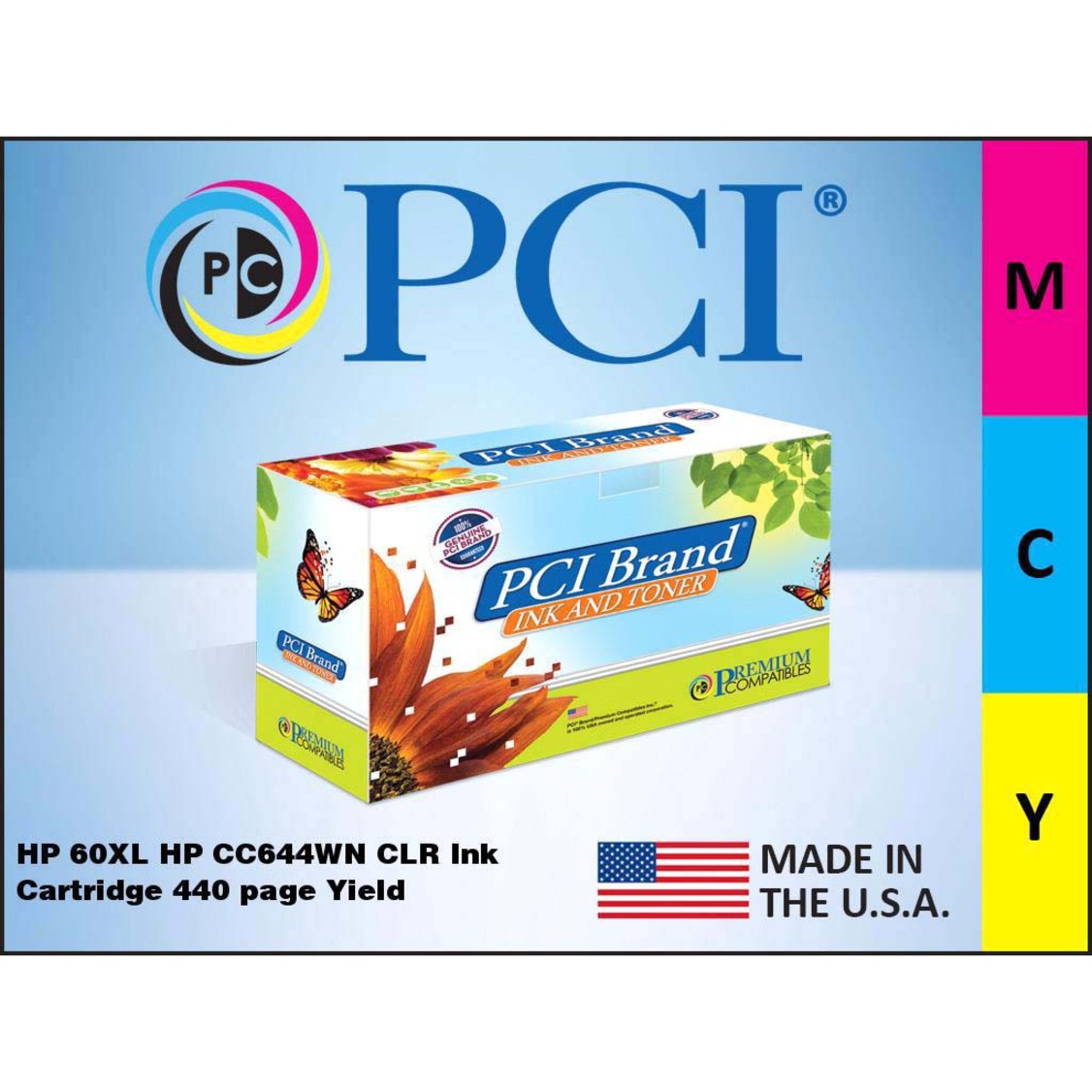 Premium Compatibles High Yield Inkjet Ink Cartridge - Alternative for HP CC644WN - Tri-color - 1 / Each