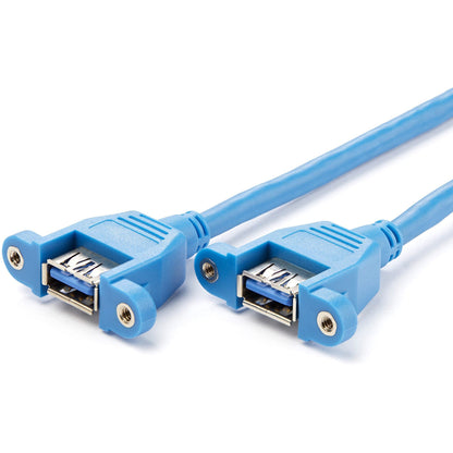 StarTech.com 2 Port Panel Mount USB 3.0 (5Gbps) Cable - USB A to Motherboard Header Cable F/F