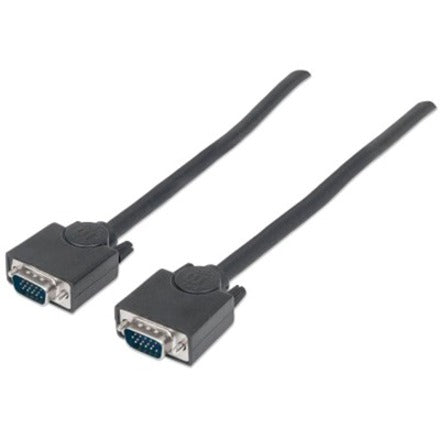 Manhattan SVGA HD15 Male to HD15 Male Monitor Cable 10' Black