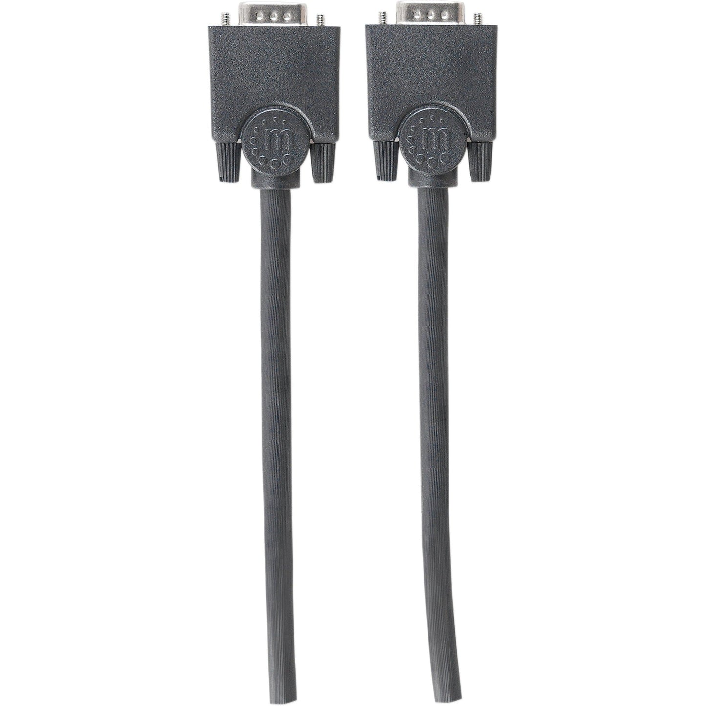 Manhattan SVGA HD15 Male to HD15 Male Monitor Cable 10' Black